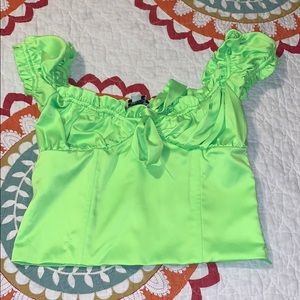 I.AM.GIA neon green naomi top